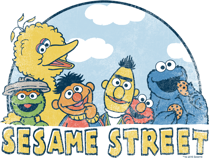 Sesame Street Sesame Group Baby Bodysuit - Sesame Street Sesame Group Unisex Baby Snapsuit, Size: (850x674), Png Download