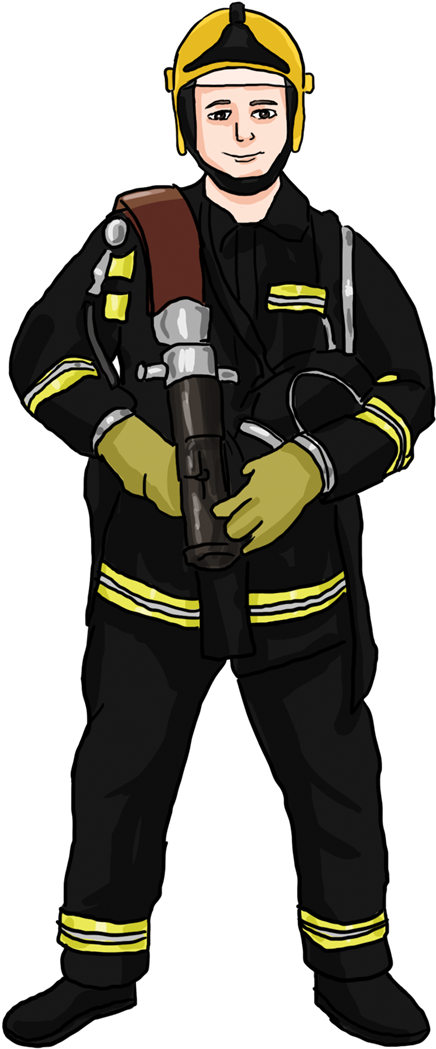 Buff - Fireman Clip Art (600x1126), Png Download