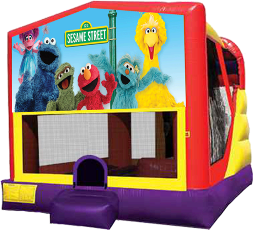 Xl Sesame Street Elmo Combo - Pj Masks Bounce House (524x480), Png Download