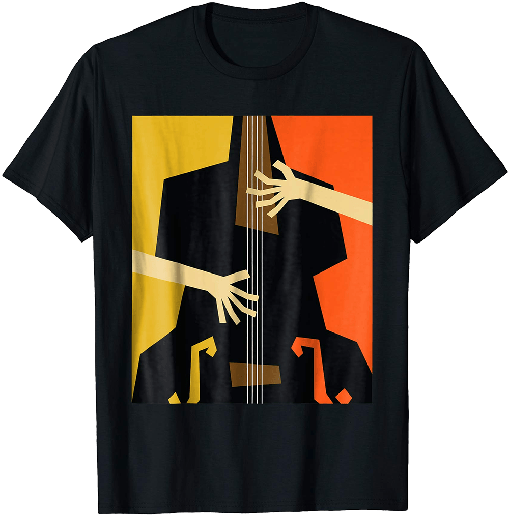 Double Bass T-shirt From Design Kitsch - Double Bass (1000x1019), Png Download