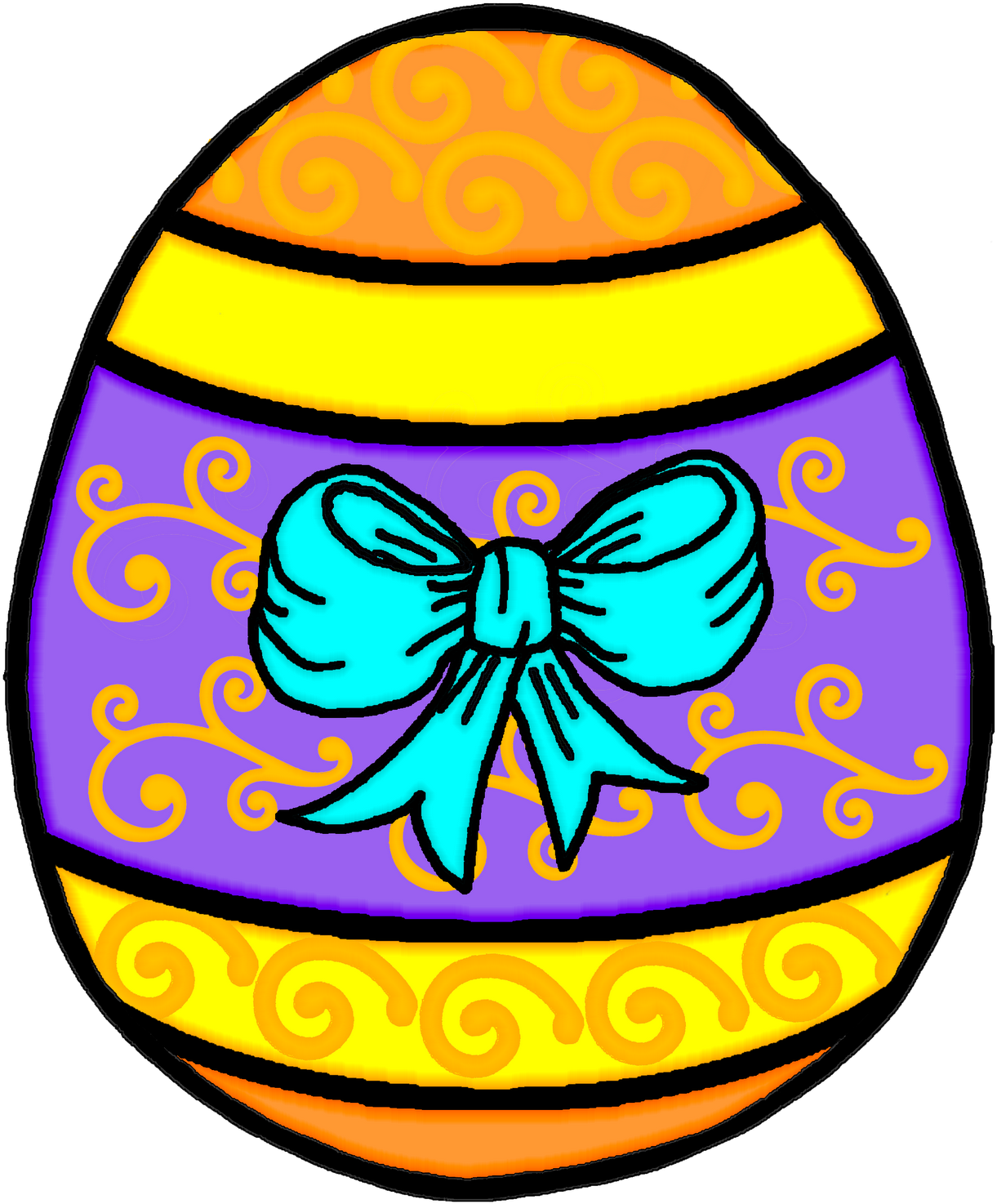 Easter Egg Clip Art Images Clipart Image - Cartoon Pic Of Single Easter Egg (1252x1600), Png Download