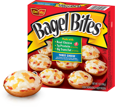 Bagel Bites Package Three Cheese - Bagel Bites Cheese (480x446), Png Download