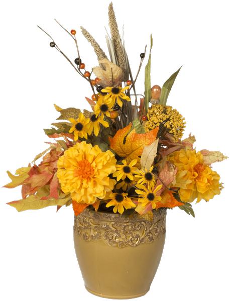 Silk Fall Blooms & Acorns - Royer's Flowers & Gifts (500x611), Png Download