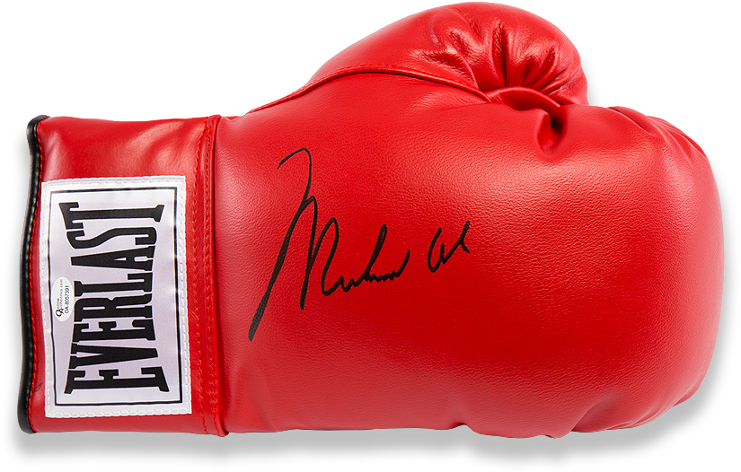 Boxing Glove Signed By Muhammad Ali (650x665), Png Download