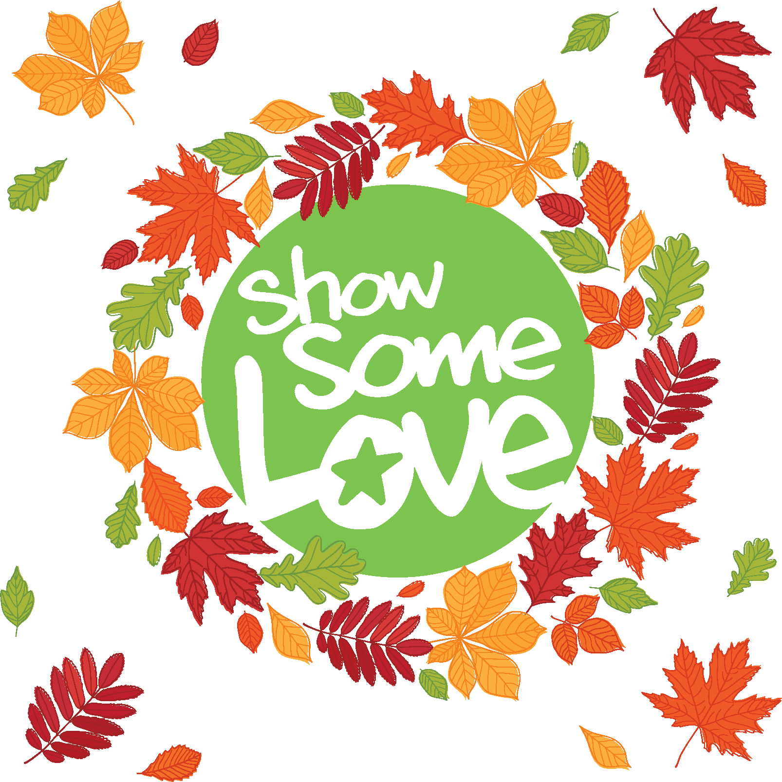 Fall Seasonal Graphics - Cfc Show Some Love Logo (1606x1606), Png Download