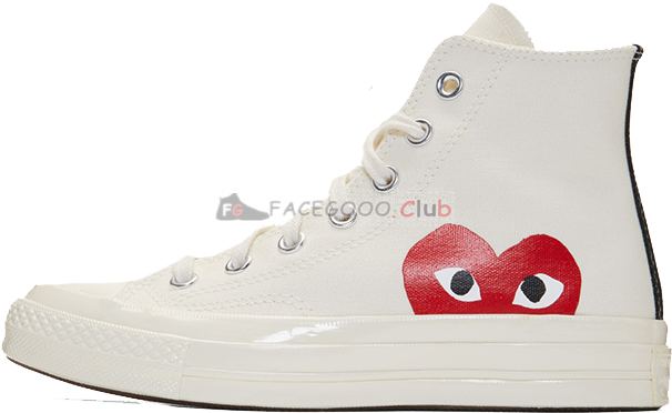Comme Des Garcons Play X Converse Chuck Taylor All - Converse Blanc Comme Des Garcons (640x387), Png Download