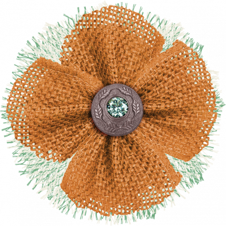 Fall Flurry Burlap And Tulle Flower Graphic By Jessica - Digital Scrapbooking (456x456), Png Download
