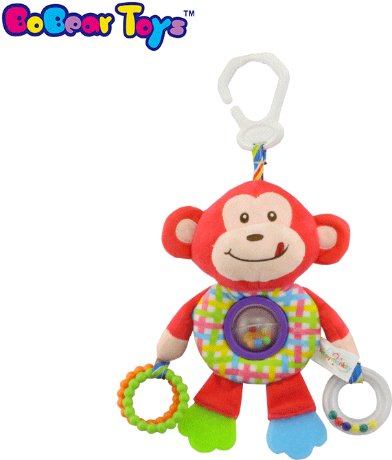 Bobeartoys Custom Soft Animal Monkey Plush Toy Teether - Infant (750x750), Png Download