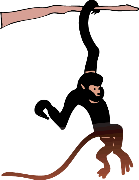 Monkey Clipart Pencil - Clip Art (471x607), Png Download