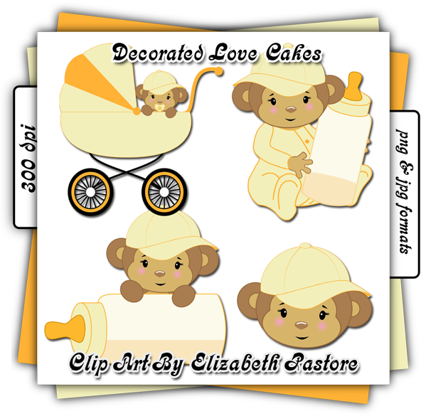 Included In Baby Monkey Clip Art Yellow Is A Baby Monkey - Cartoon (600x600), Png Download