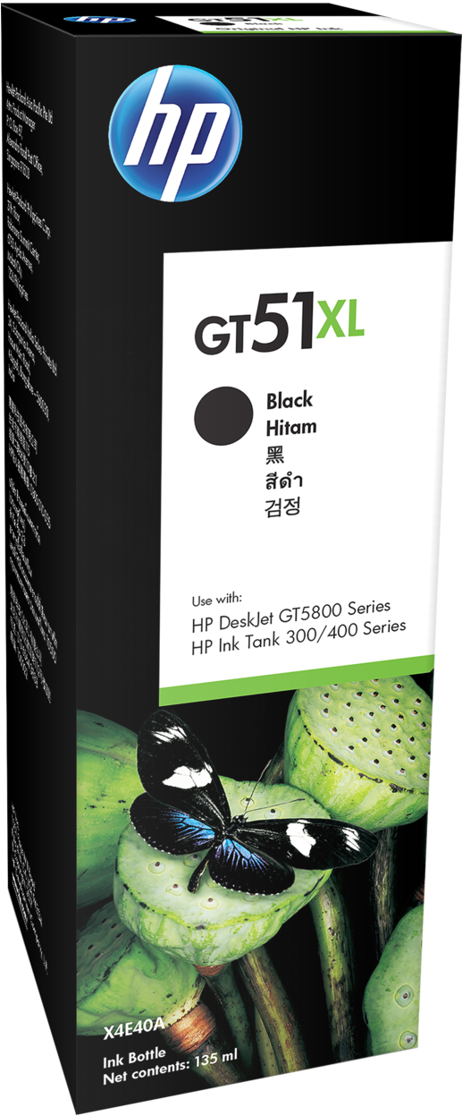 Hp Gt51xl 135-ml Black Original Ink Bottle - Hp Gt51xl (1659x1246), Png Download