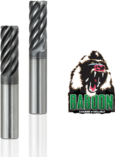 Baboon Lineup And Logo - Gorilla Mill Gmht12f7 End Mill, 1/2" Dia, 1-1/4" Cut, (475x528), Png Download