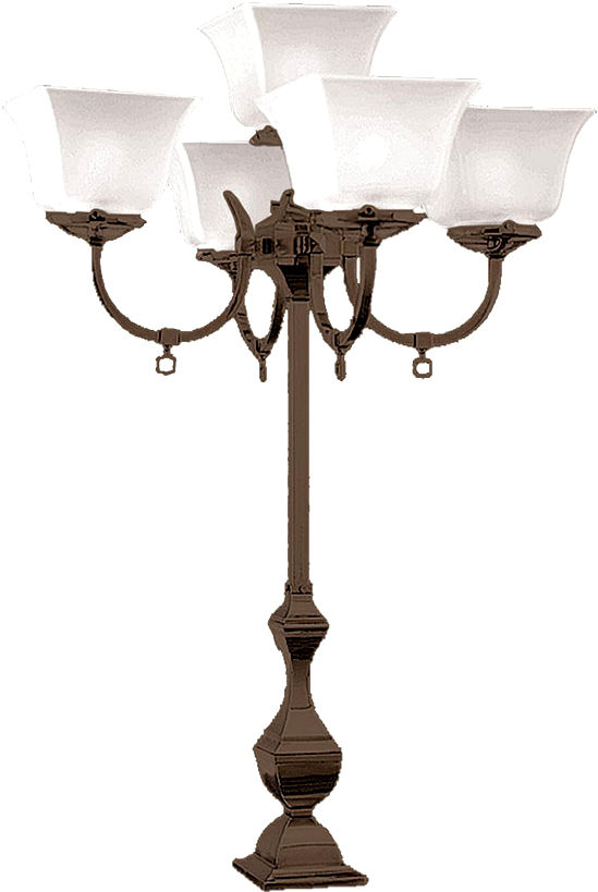 Wall Sconces, Arts Crafts Craftsman Mission Newel Post - Lighting (576x864), Png Download