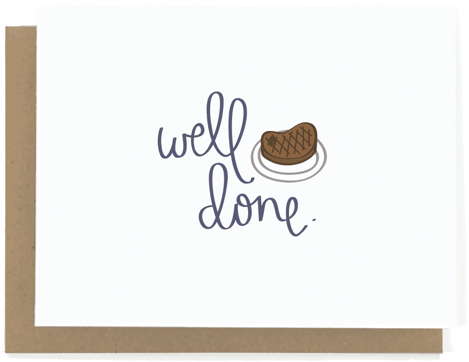 Well Done Steak Congrats Card - Fathers Day Pickle Cards (1200x960), Png Download