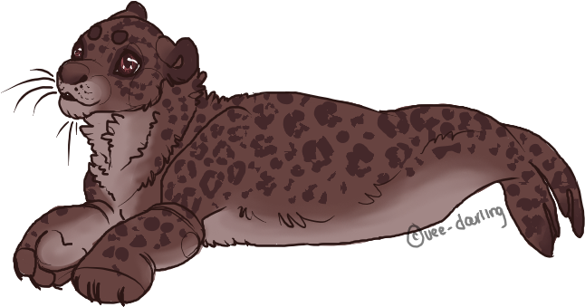 Leopard Seal Clipart Transparent - Painting (655x354), Png Download