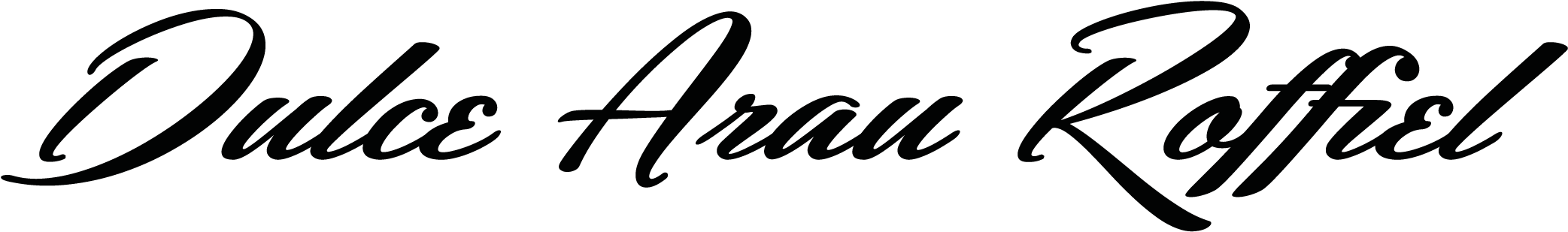 Dulce Arau Rofffel Firma - Signature (2500x667), Png Download