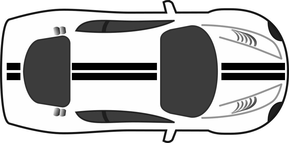 Onlinelabels Clip Art - Race Car Top Down Clipart (1000x496), Png Download