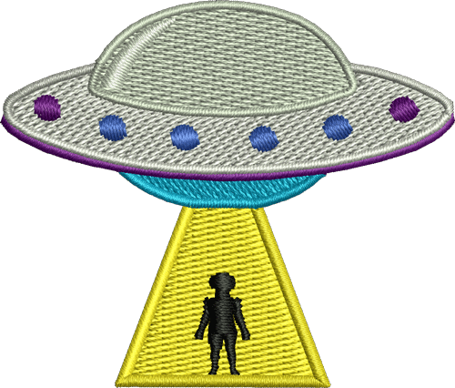 Ufo Iron-on Patch - Zebra Crossing (500x426), Png Download