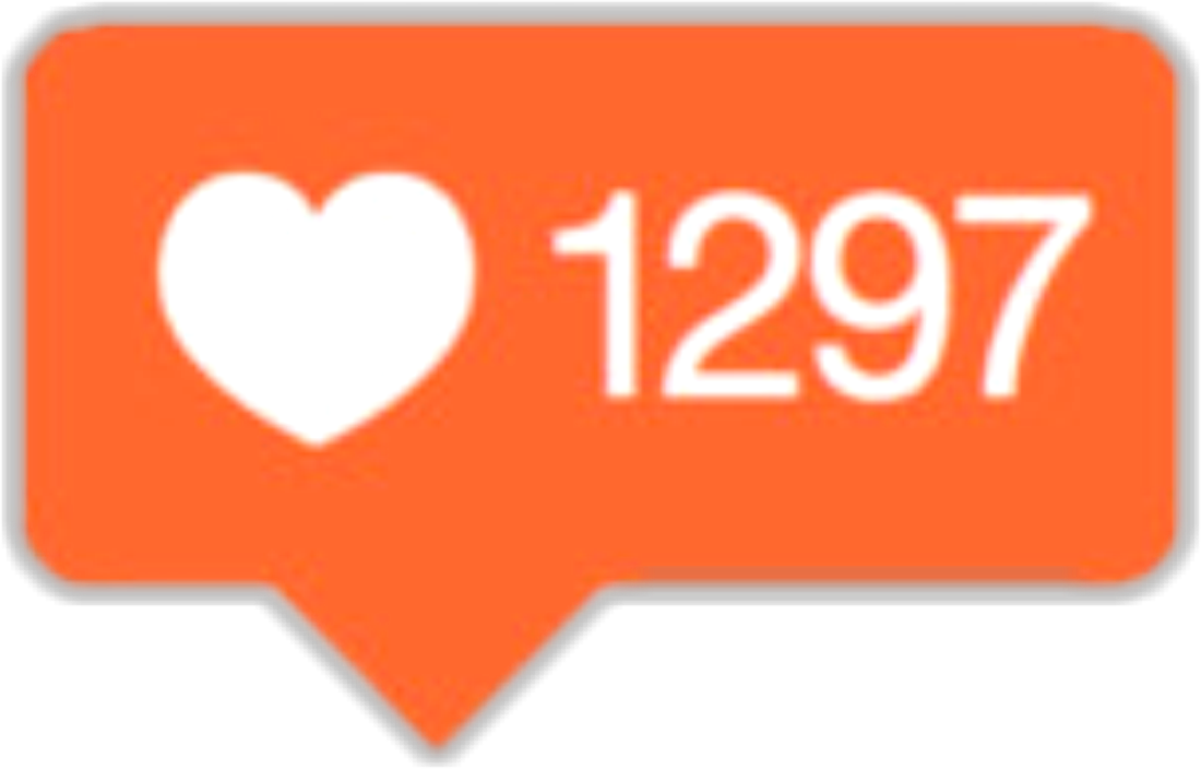 Instagram Clipart Instagram Heart - 1000 Like Instagram (1100x704), Png Download