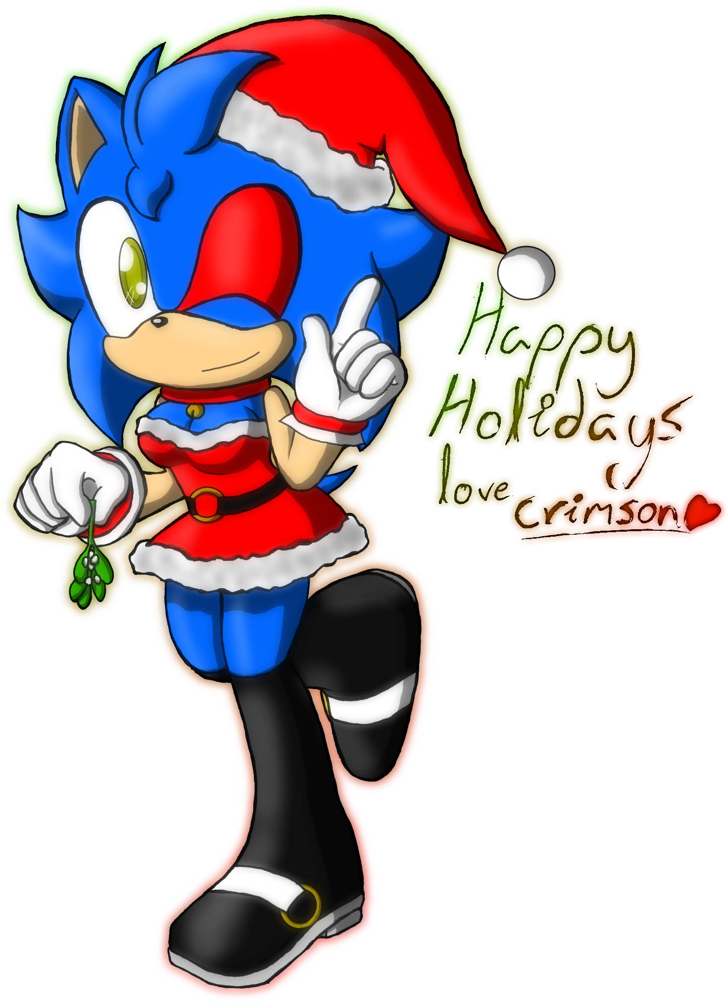 Happy Holidays 001 - Cartoon (1672x2358), Png Download
