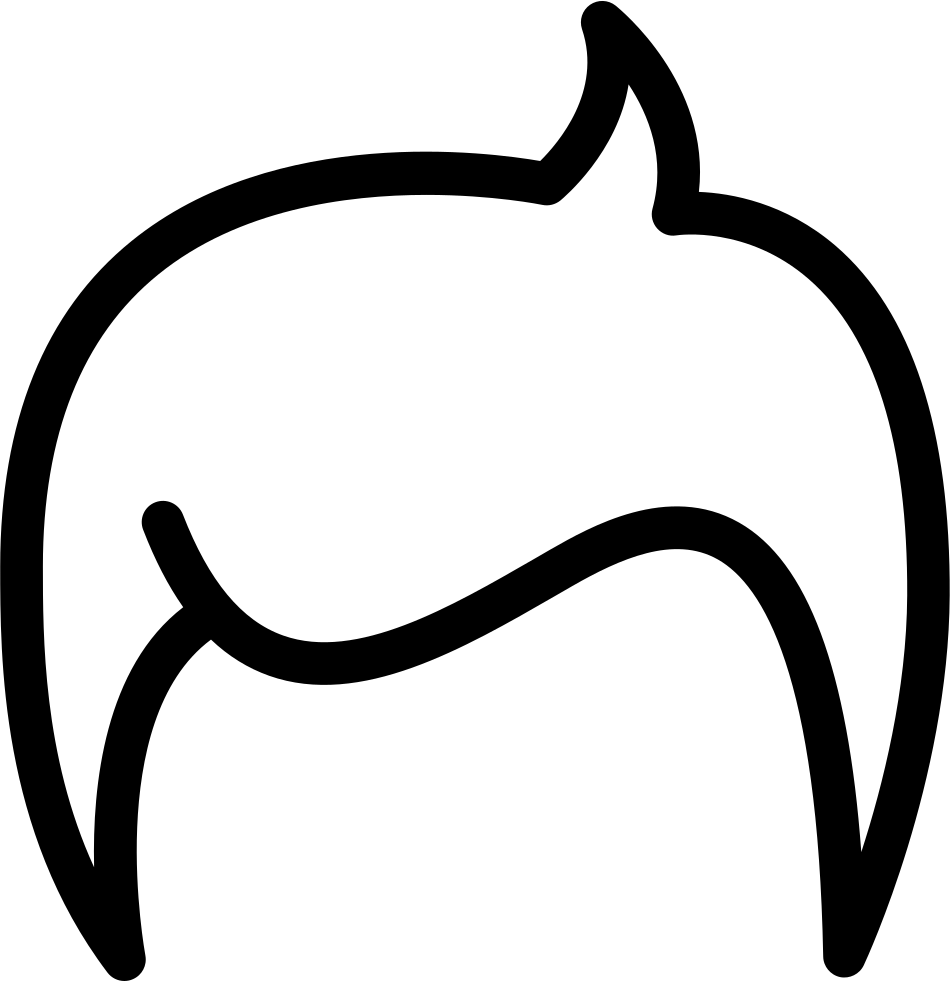 Download Human Hair Outline Shape - Hair Outline - Full Size PNG Image ...