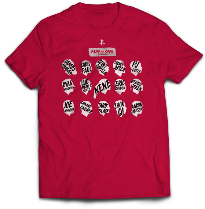 Men's Houston Rockets Wcf 2018 Roster Face Tee - Xebia Labs T Shirt (1024x768), Png Download
