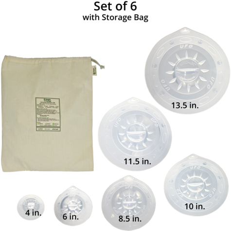 Ufo6 - Simple Ecology Universal Silicone Lids - Ufo Set (500x500), Png Download