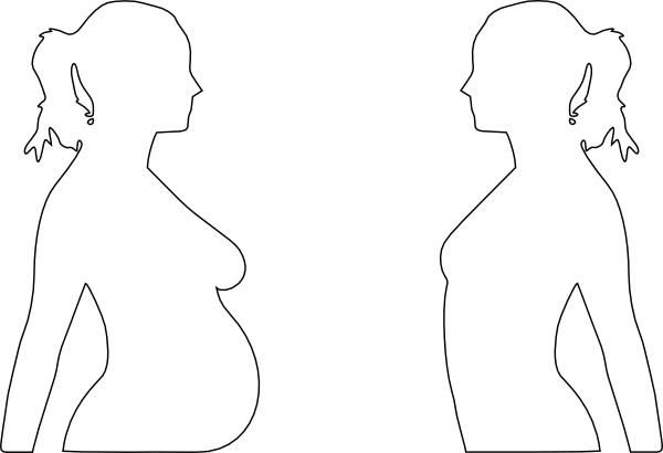 White Silhouette Of Woman (600x410), Png Download