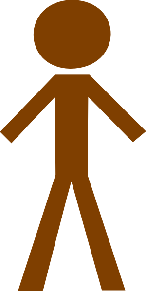 Human - Cut Out Stick People (300x598), Png Download