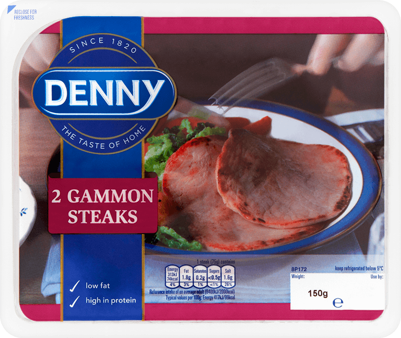 Gammon Steaks - Denny Deli Style Crumbed Ham 10 Slices 200g (800x673), Png Download