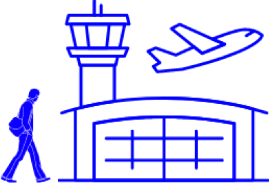 Man Walks Into An Airport - Santiago De Compostela (1050x688), Png Download