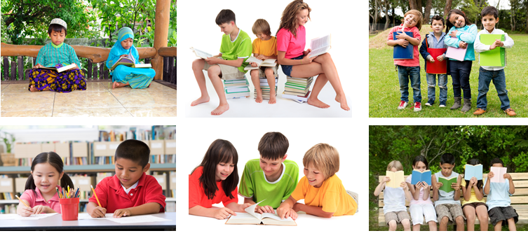 Iferi 6 Pics Children Reading - Child (753x340), Png Download
