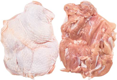 Boneless Chicken Leg 2kg - Chicken Leg Boneless Skin (500x450), Png Download