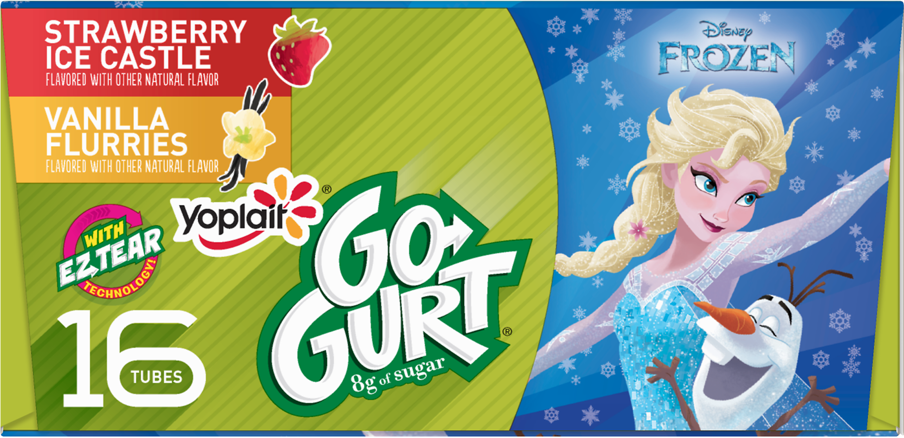 Yoplait Go-gurt, Disney Frozen Portable Low Fat Yogurt - Yoplait Go-gurt Teenage Mutant Ninja Turtles Low Fat (1800x1800), Png Download