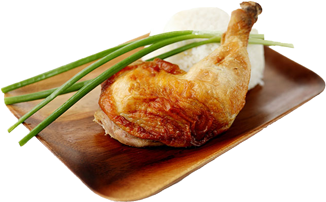 Spicy Chicken Leg W Rice And Chicken Leg W Rice - Chicken As Food (658x439), Png Download