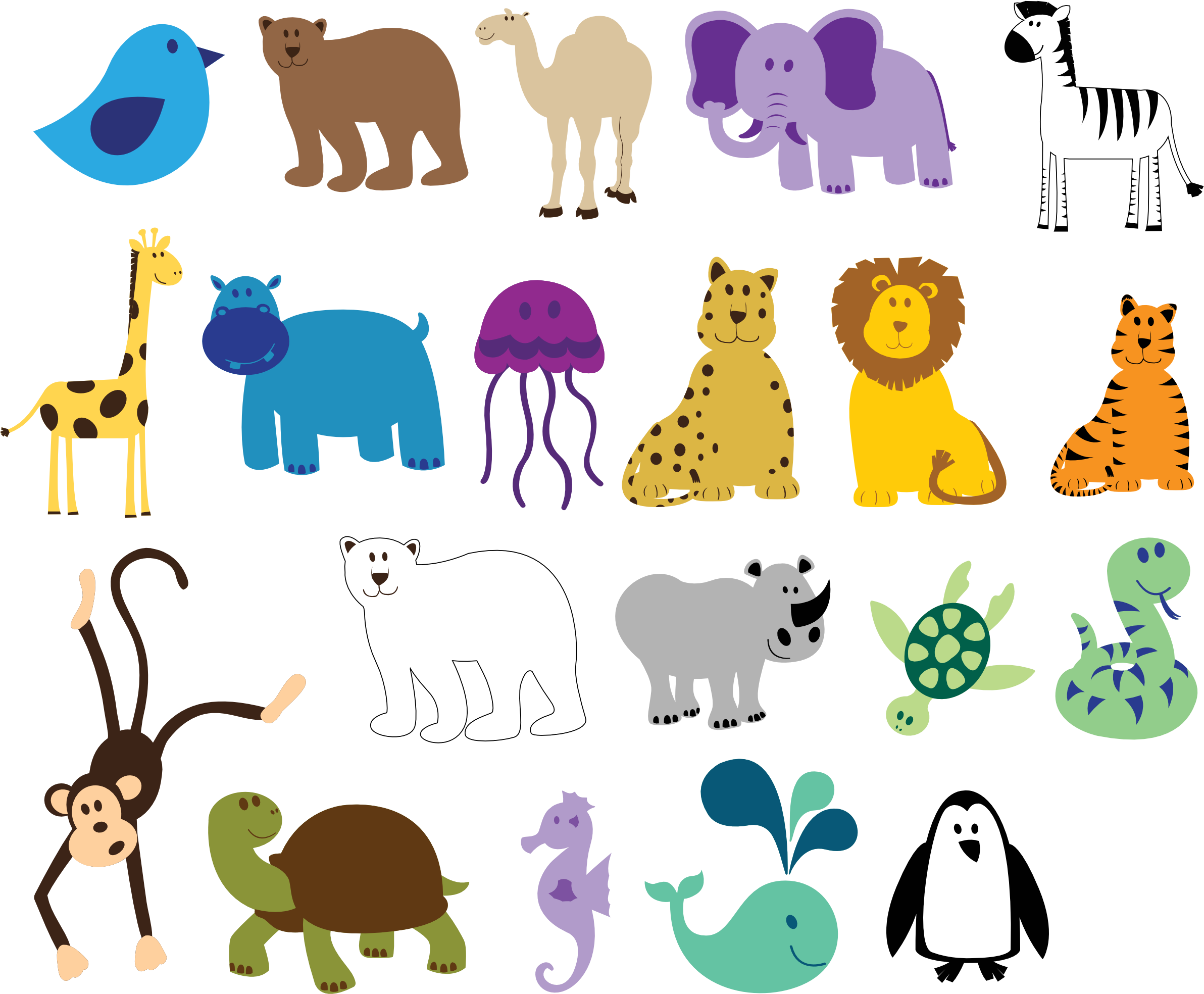 Clip Arts Related To - Animals Noahs Ark Pillow Case (2555x2555), Png Download