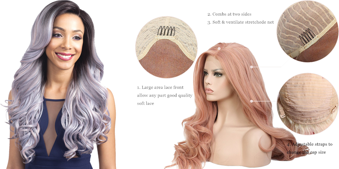 Synthetic Lace Front Wigs - Bobbi Boss Bala Lace Front Wig (700x350), Png Download