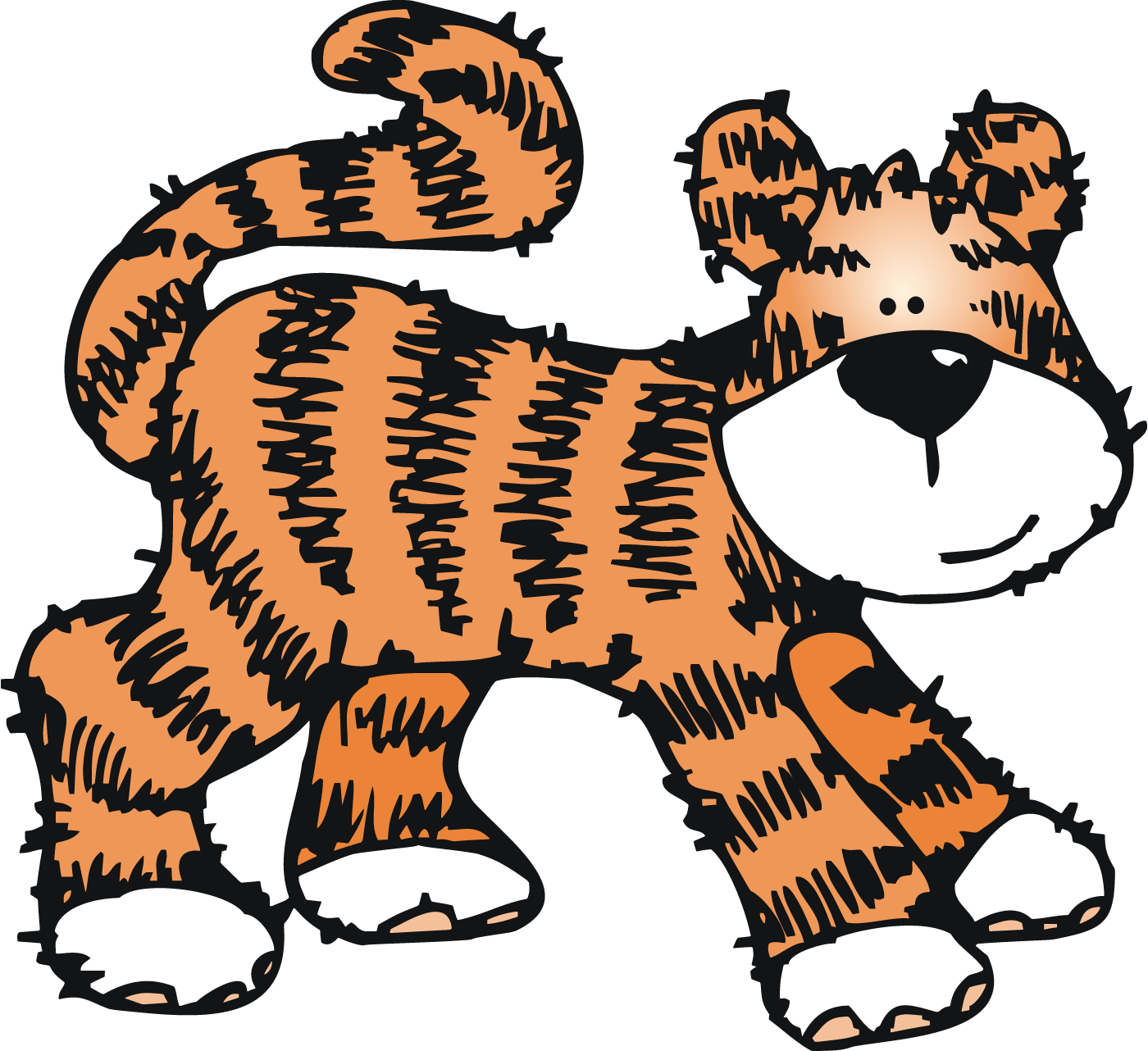 Dj Inkers Animal Clipart Collection Animals - Tiger Clipart Melonheadz (1400x1282), Png Download