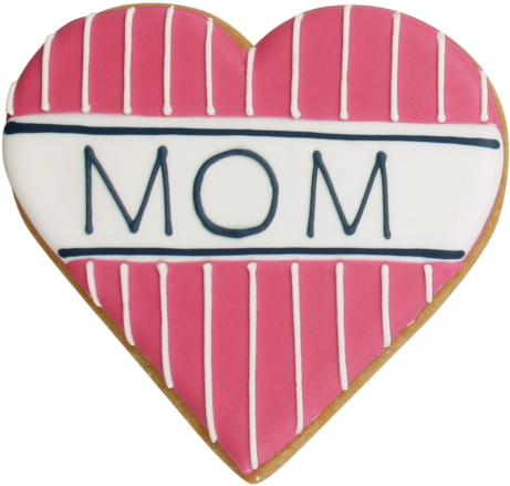 Preppy Mom Heart Cookie Party Favor - Cookie (500x500), Png Download