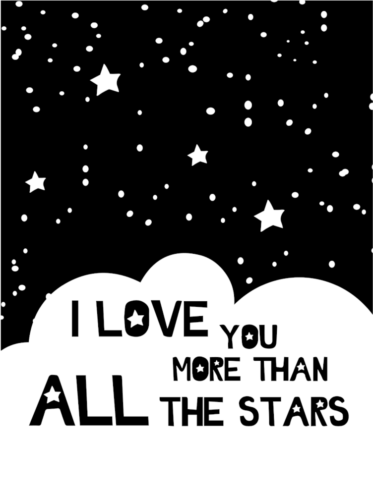 Love More Than The Stars Quote (1000x1000), Png Download