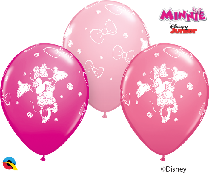 Minnie Mouse Assorted Pinks 11" Latex Balloons - Minnie Mouse Latex Balloons 6s (600x600), Png Download