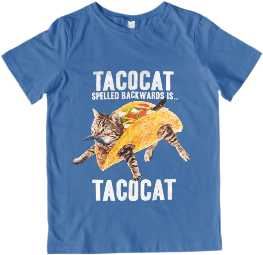 Tacocat Spelled Backwards Taco Cat Youth Graphic T-shirt - Shark Birthday Shirt Shark Shirt Shark Theme Ocean (600x600), Png Download