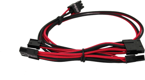 450-650 G2/g3/gp/gm/p2/pq/t2 Red/black Power Supply - Red/black Sleeved Cables For Evga 550-650 G2/p2/t2 (600x600), Png Download