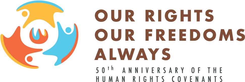 Campaign Logo With "50th Anniversary Of The Human Rights - Our Rights Our Freedoms Always Poster (1200x600), Png Download