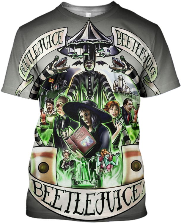 3d Beetlejuice Tim Burton Hoodie - Meme (800x799), Png Download