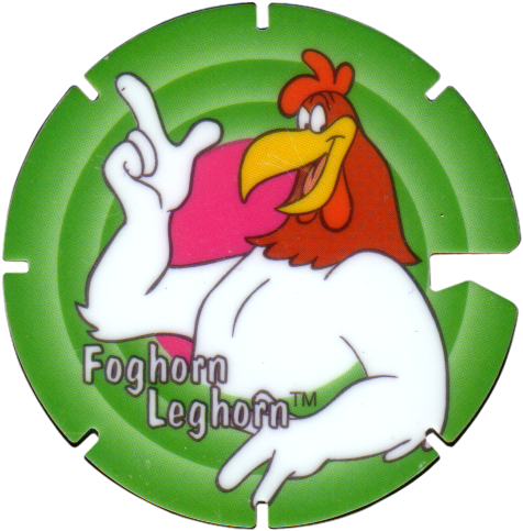 Tazos > Series 1 > 101 140 Looney Tunes Techno 117 - Foghorn Leghorn Logo (500x500), Png Download