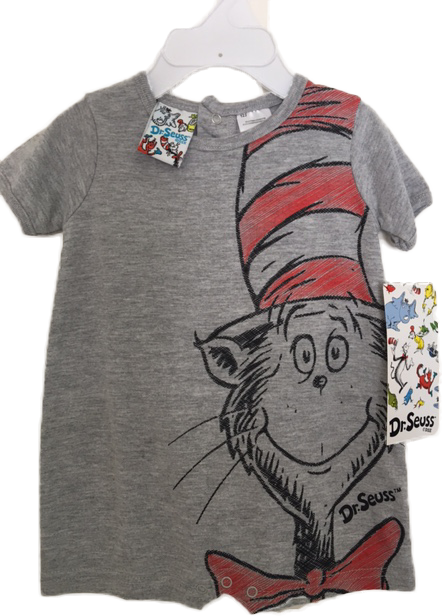 Cat In The Hat Grey Snap Suit By Dr - Cat In The Hat (442x616), Png Download