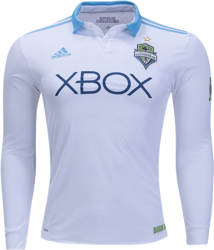 Adidas Seattle Sounders Away Long Sleeve Jersey - Men Jersey Png (550x550), Png Download