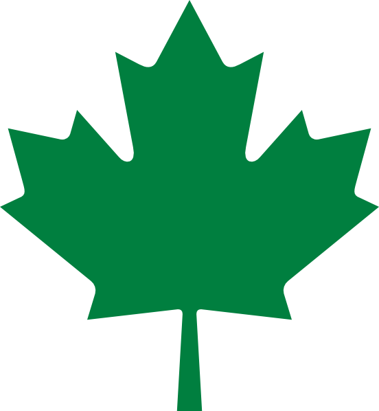 Leaf Png - Green Canadian Maple Leaf (552x598), Png Download