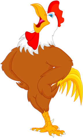 Bird Theme Cartoon Art Hens Yandex Chicken Roosters - Los Animales De La Granja De Zenon Araña (307x500), Png Download